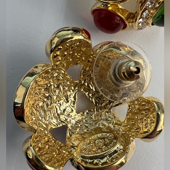 CHANEL gemstone Earrings 1993 - Picture 4 of 9